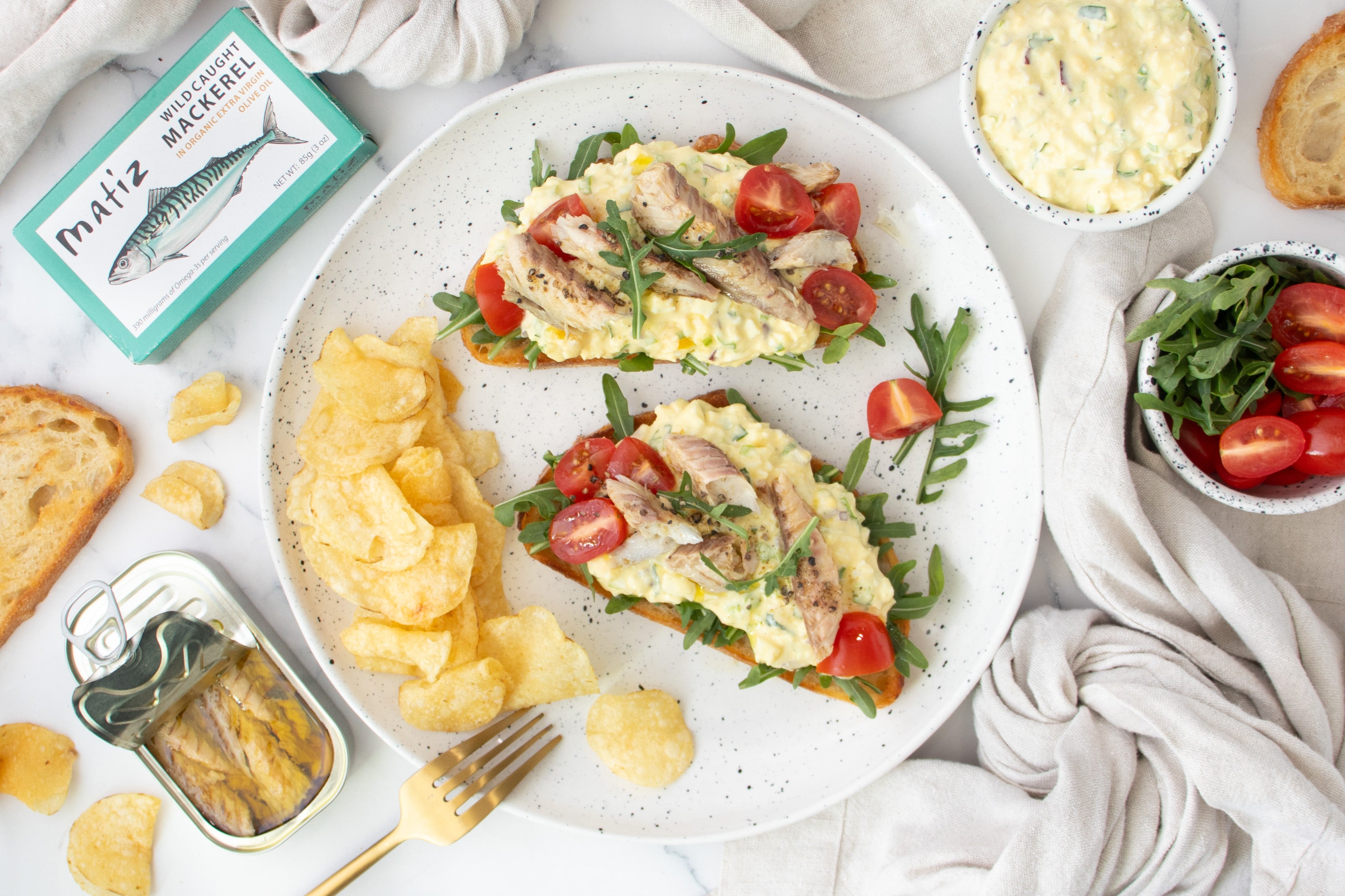 Egg Salad & Mackerel Sandwiches