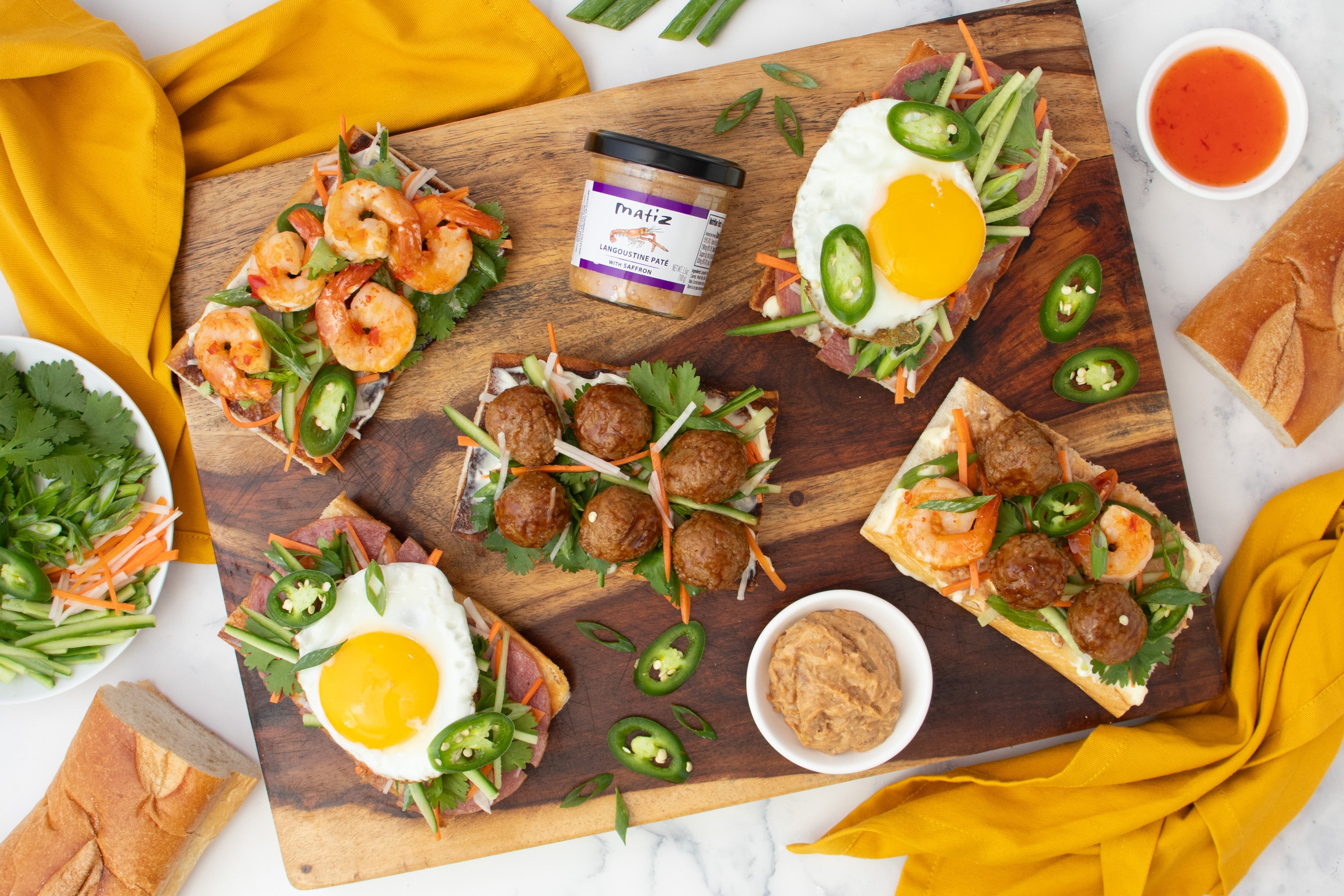 Open-Face Banh Mi Sandwiches