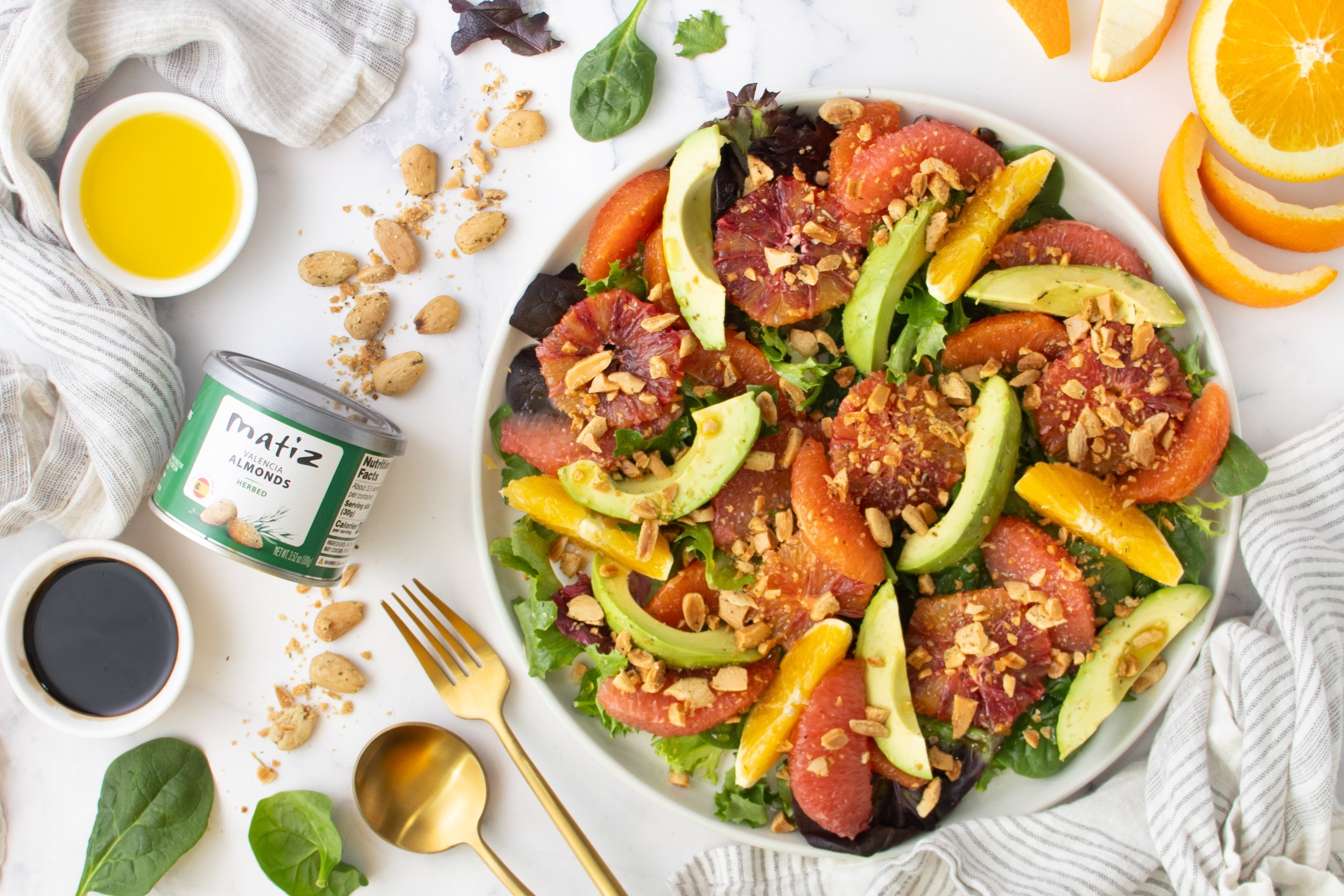 Fresh Citrus and Herb Salad with Toasted Almonds
