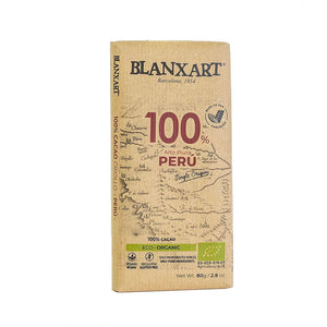 Blanxart Organic Dark Chocolate Bar 100% Peru