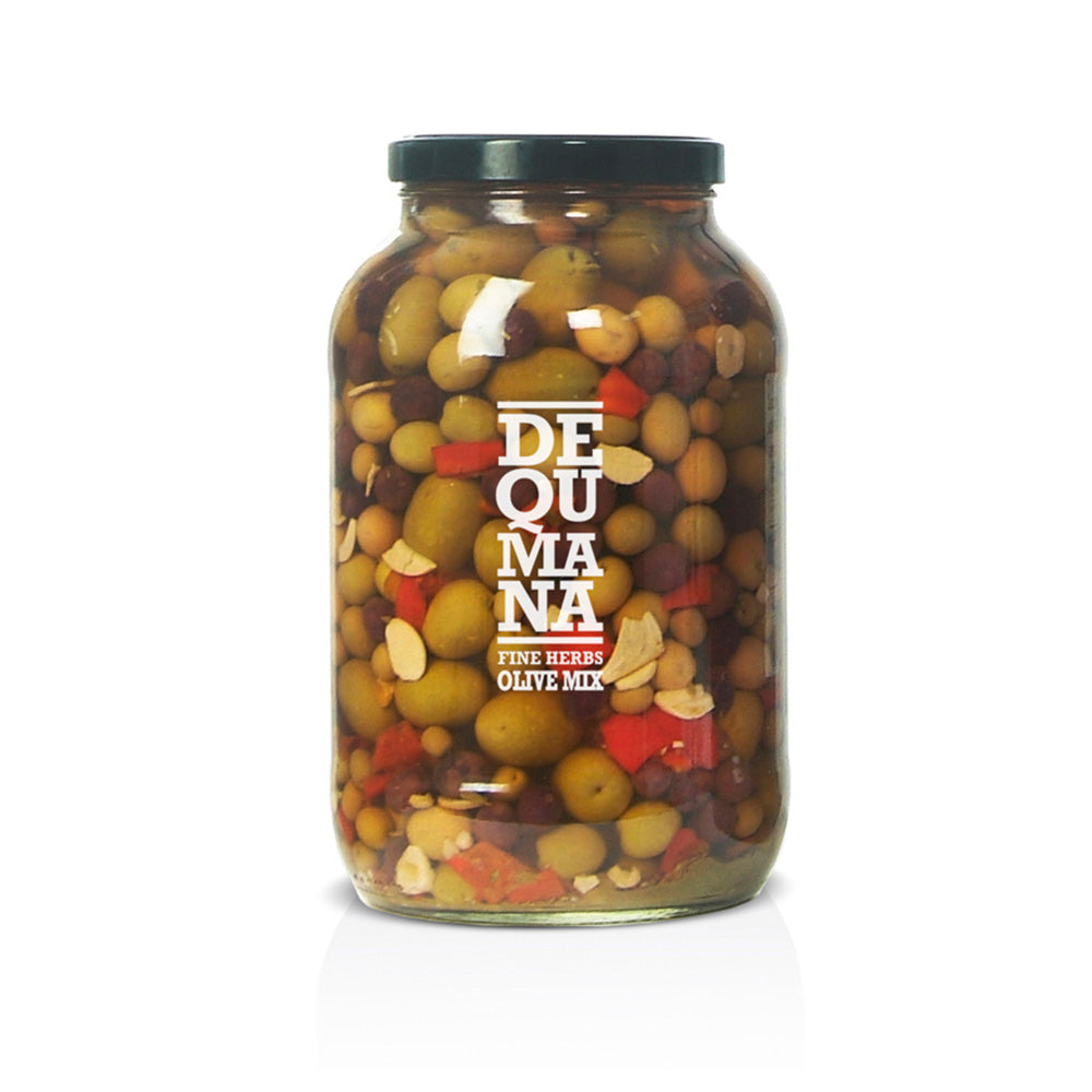 Dequmana Whole Mixed Olives with Herbs