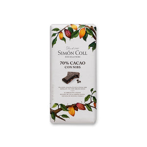 Simon-Coll Dark Chocolate 70% with Nibs